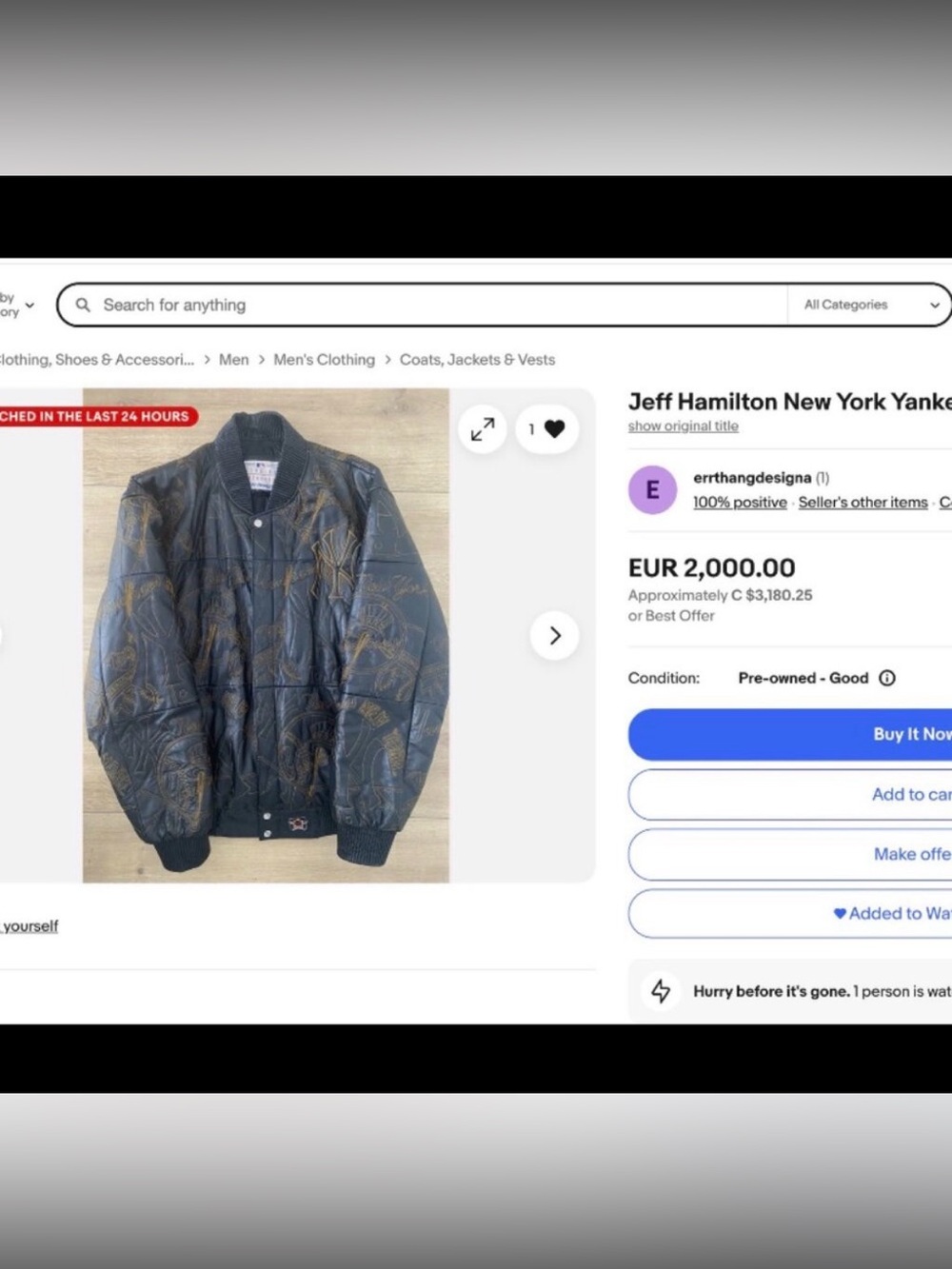 *RARE* Jeff Hamilton x MLB New York Yankees Bomber Jacket (Fits XL/XXL) - Picture 16 of 16